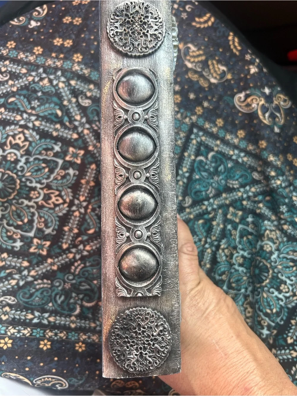 Decorative Faux Book - Silver and Blue Home Accent